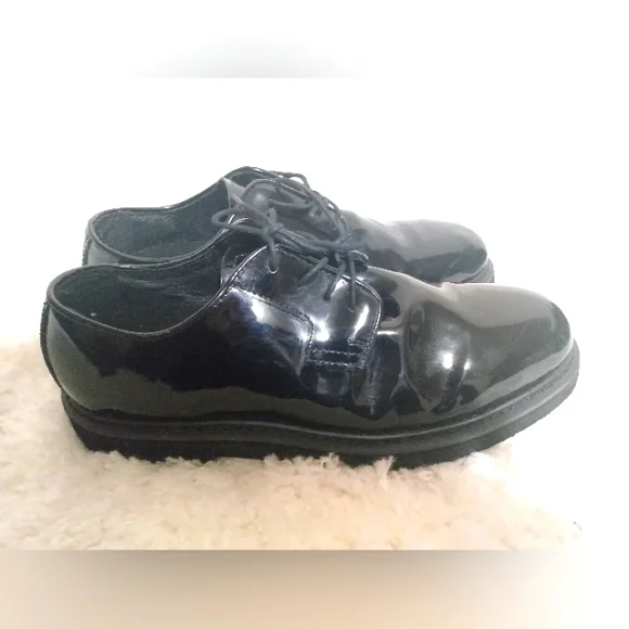 Rocky Shoes Host Pick Roxy High Gloss Leather Oxford Mens Size